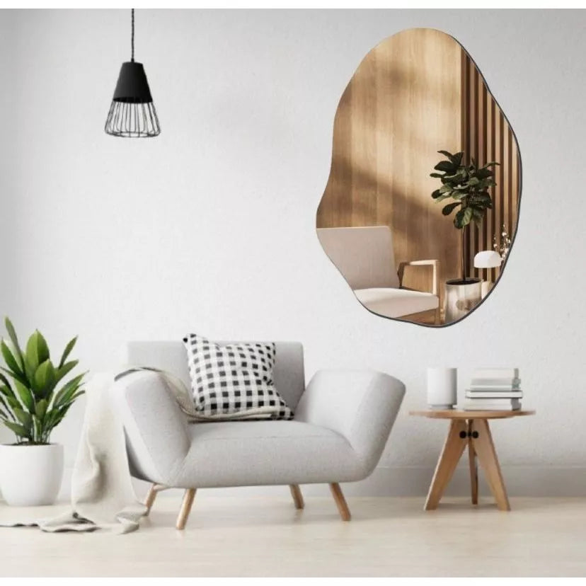 Bella Amora - Espelho Orgânico Lapidado Grande Decoração - 110 x 80